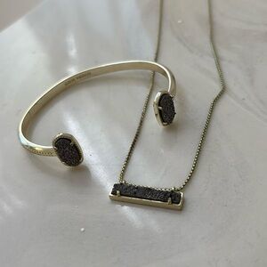 Kendra Scott Gold Druzy Set